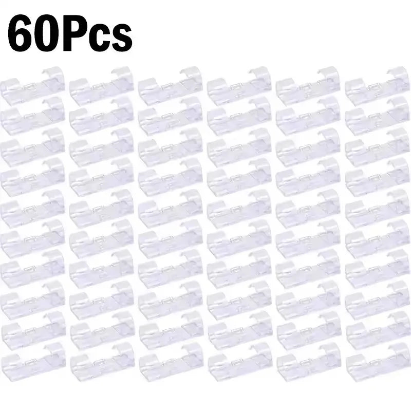 Cable Organizer Clips Wire Holder Self Adhesive Desktop Cord Management for PC Mouse USB Power Cord Fixer Wall Car Home Office
