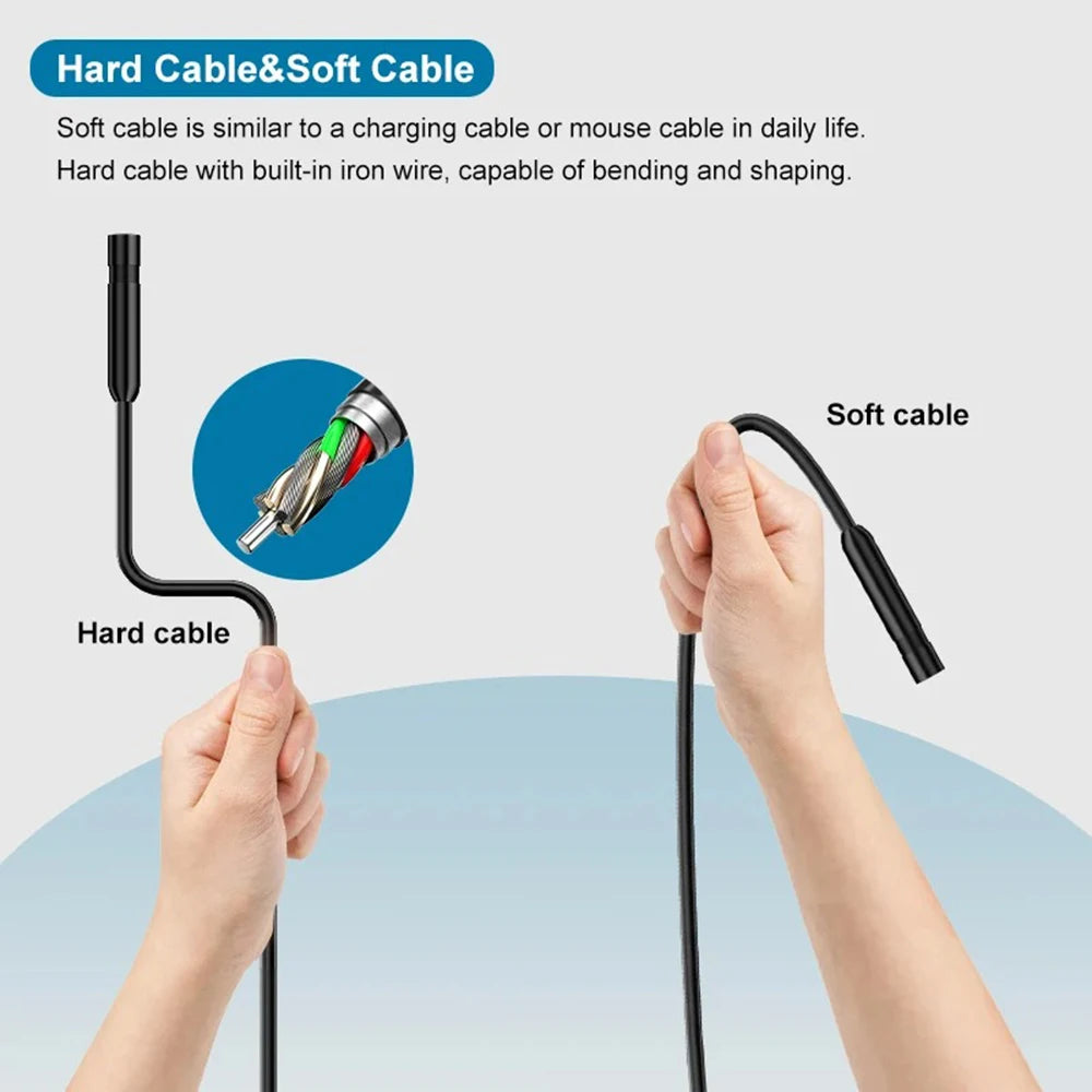 2026 7mm Endoscope Camera 1080P HD USB Endoscope With 6 LED 1/2/5/10M Flexible Cable Waterproof Inspection Borescope For Android