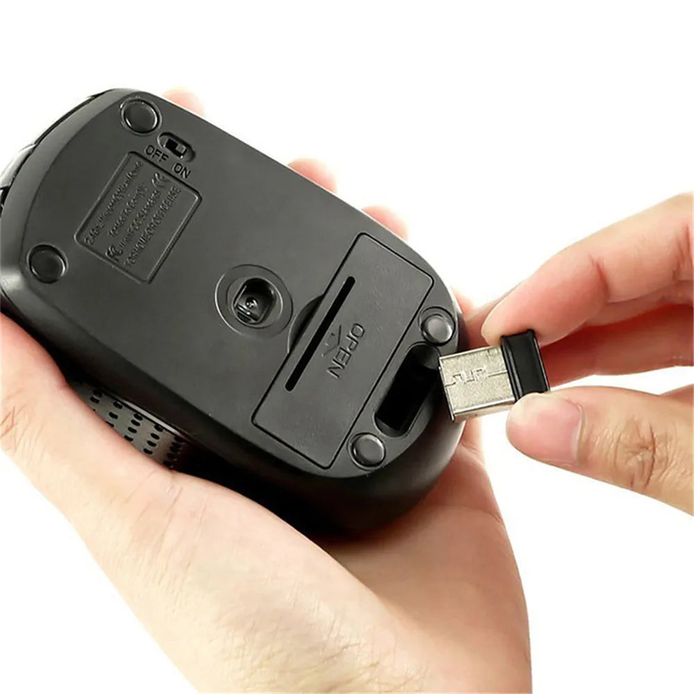 2.4G Wireless Mouse 2.4GHz Gaming Mouse 6D Optical Wireless Mouse Slim and Mini Compatible with MacBook and Laptops