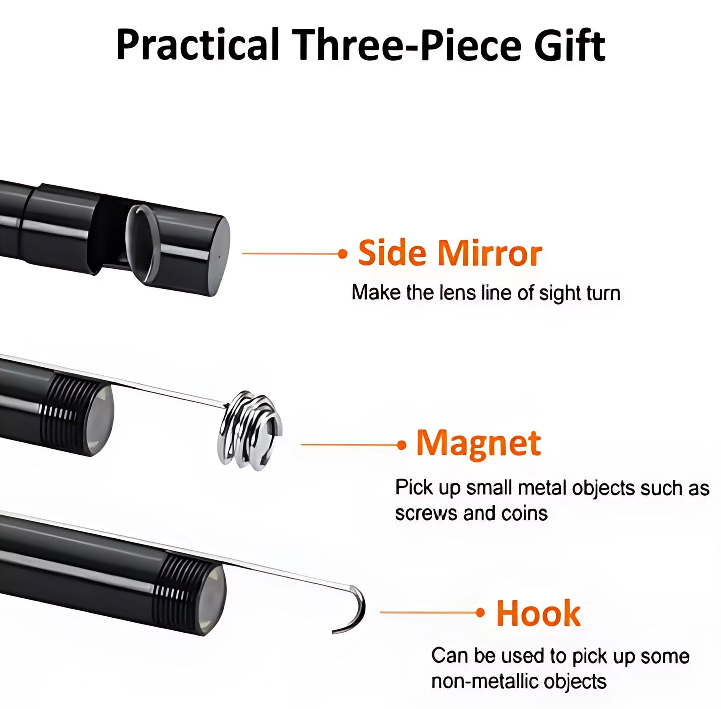 2026 7mm Endoscope Camera 1080P HD USB Endoscope With 6 LED 1/2/5/10M Flexible Cable Waterproof Inspection Borescope For Android