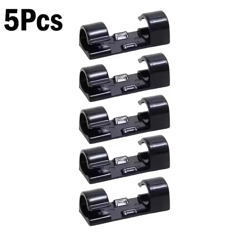 Cable Organizer Clips Wire Holder Self Adhesive Desktop Cord Management for PC Mouse USB Power Cord Fixer Wall Car Home Office